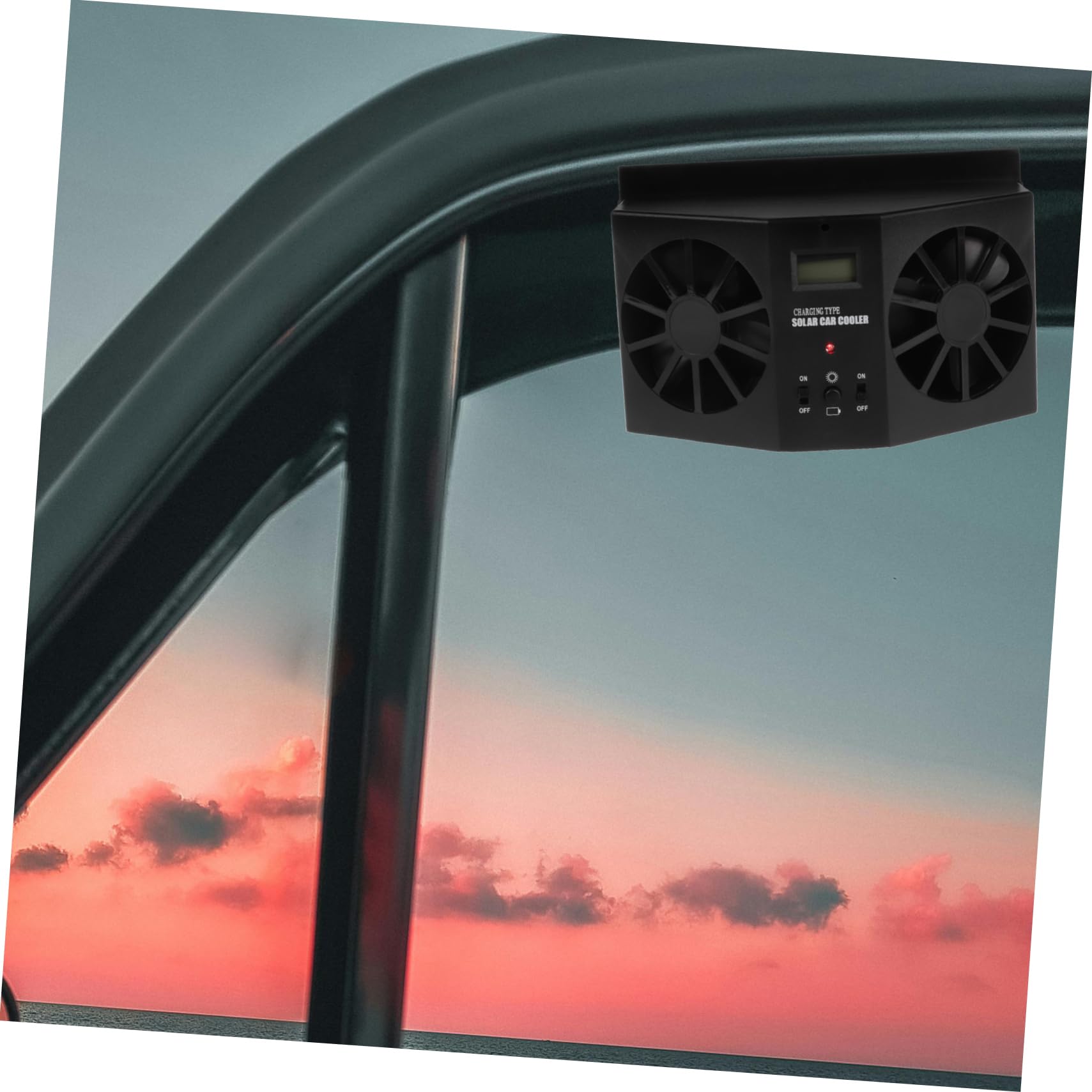 Ciieeo Solarbetriebener Auto Lüfter aus Abs mit Benutzerfreundlicher Installation für Effektive Innenraumkühlung und Verbesserte Luftzirkulation im Fahrzeug
