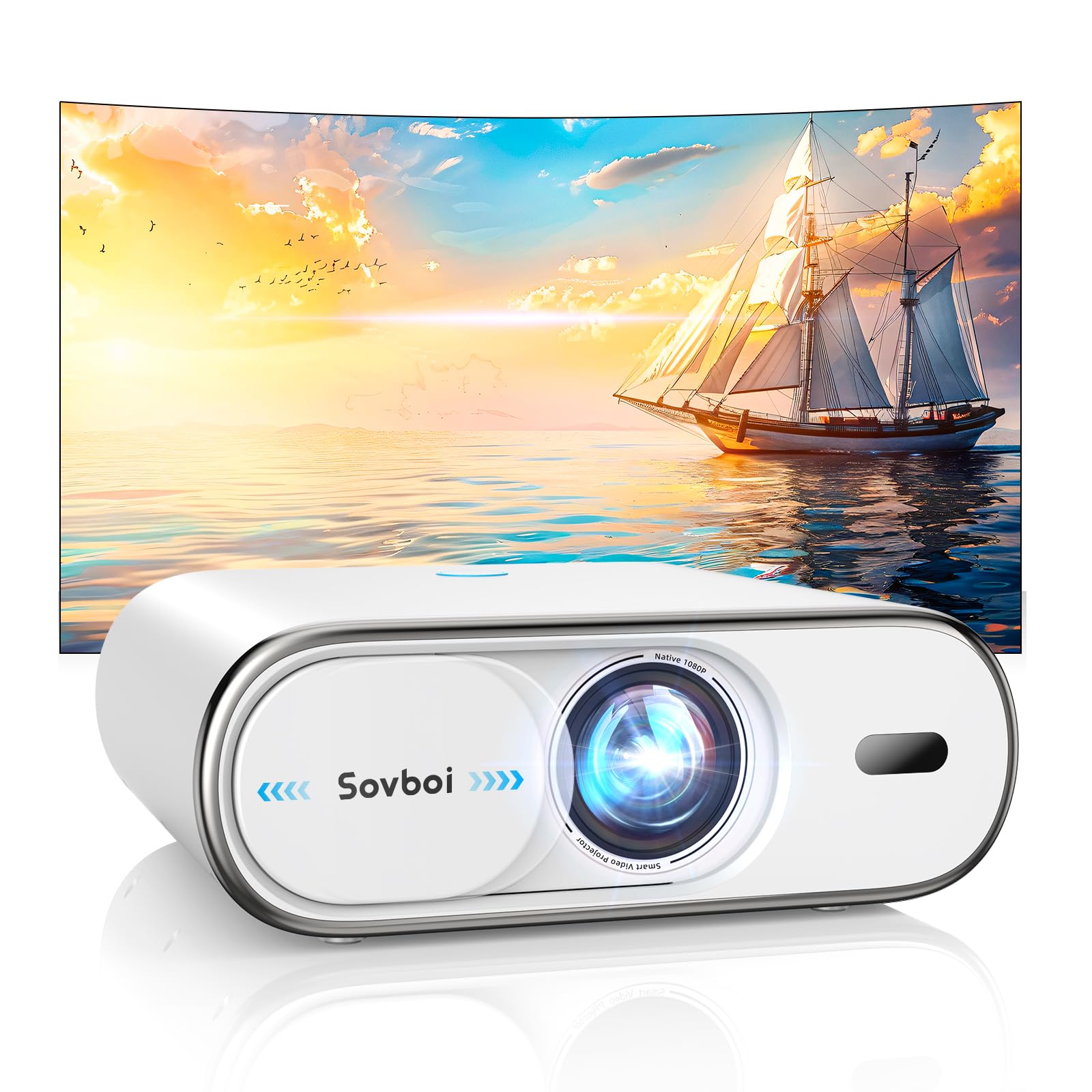 Amazon.co.jp: Sovboi プロジェクター 家庭用 Google TV搭載 1500明る