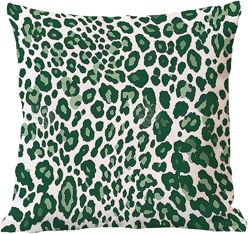 Miniatura 6 de Funda de almohada con estampado de leopardo esmeralda y guepardo, funda de almohada con estampado de animales, funda de cojín chinoiserie, fundas de