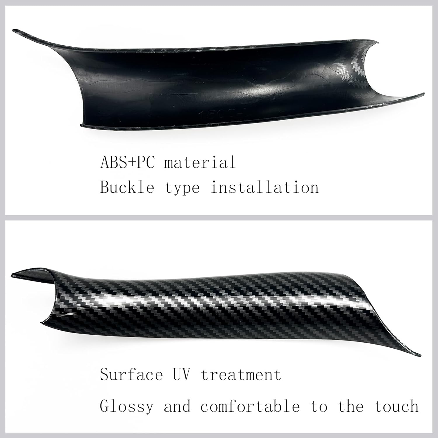 3PCS Car Door Handle Cover Fit for BMW X5 E70 F15 F85 2007-2018, X6 E71 F16 F86 2008-2019 Interior Door Pull Handles Protective Decorate Covers (F15 F16 Carbon Fiber Color)
