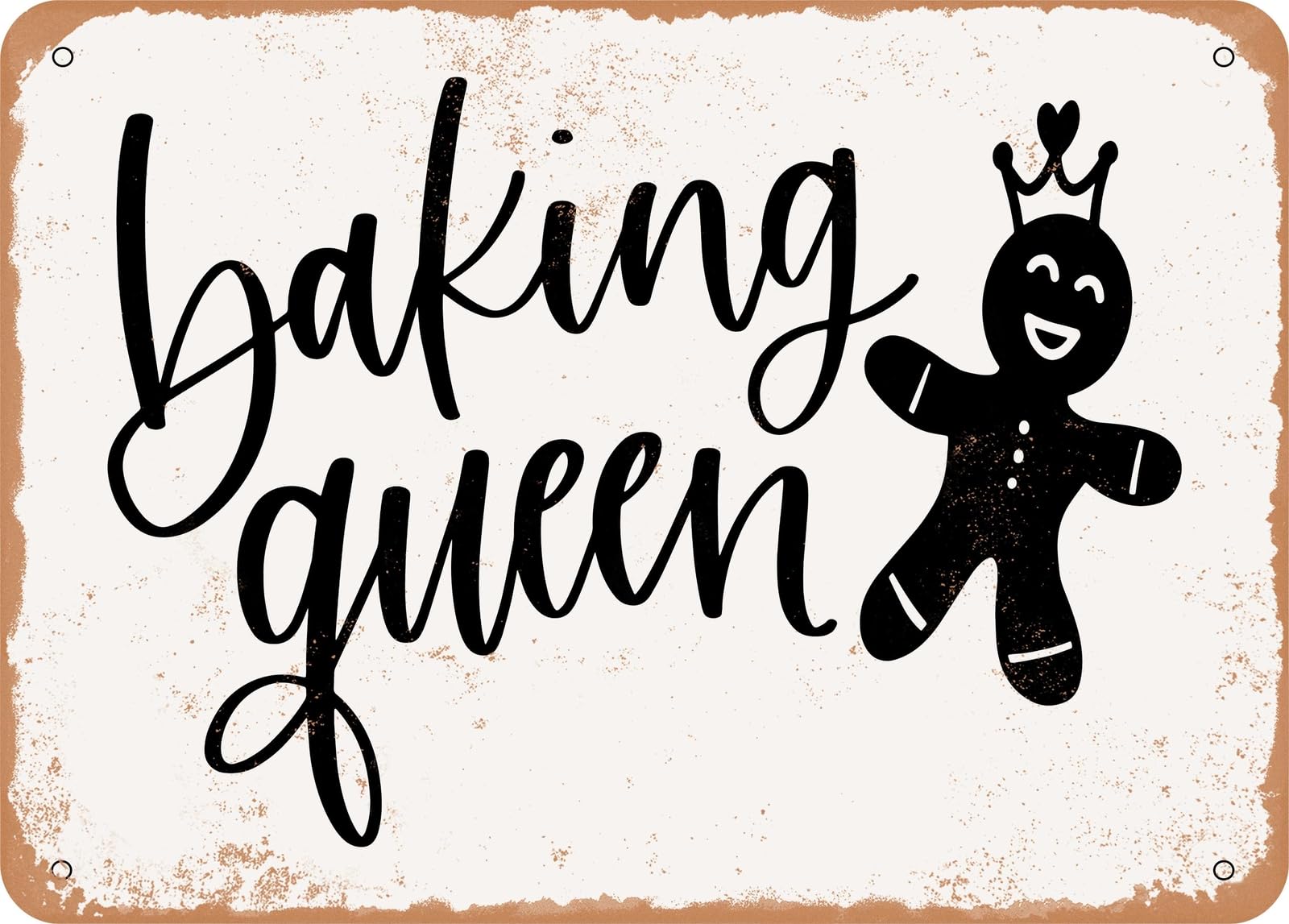 Miaomansenstore Metal Sign - Baking Queen - 3 - Vintage Look Sign Home Decor
