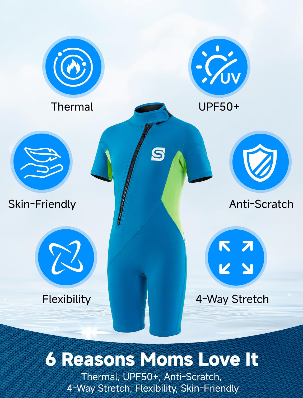 Traje de Neopreno 3mm para Hombres y Mujeres - Traje de Buceo Completo UV 50+ para Surf, Natación y Snorkeling