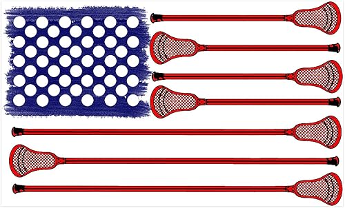 CafePress – Lacrosse americasgame 35 x 21 muro Peel – 35 x 21 pared vinilo calcomanía decorativo para pared, cáscara, reutilizables para pared SE