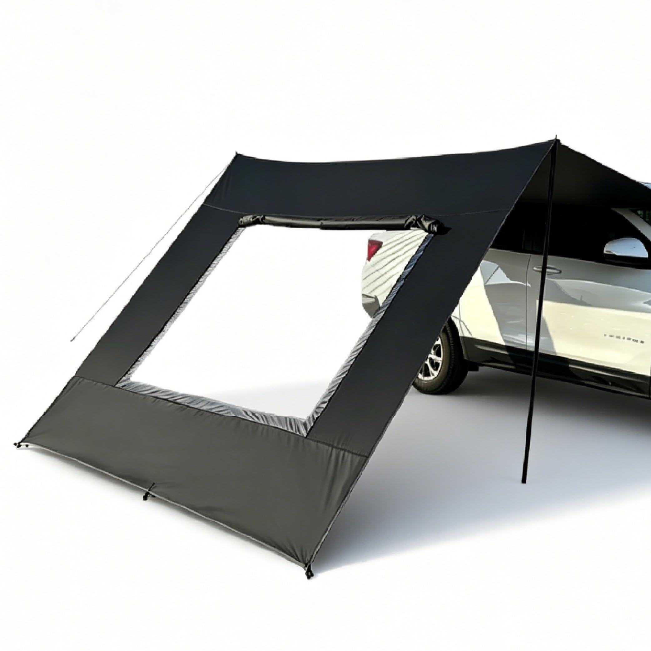 JUZELY Car Awning for Bentley Continental GT GTC Brooklands Batur 2003-Present, Waterproof UV-Resistant Shelter with Breathable Screens for Quick Setup Camping on SUVs and Campervans,A-Black