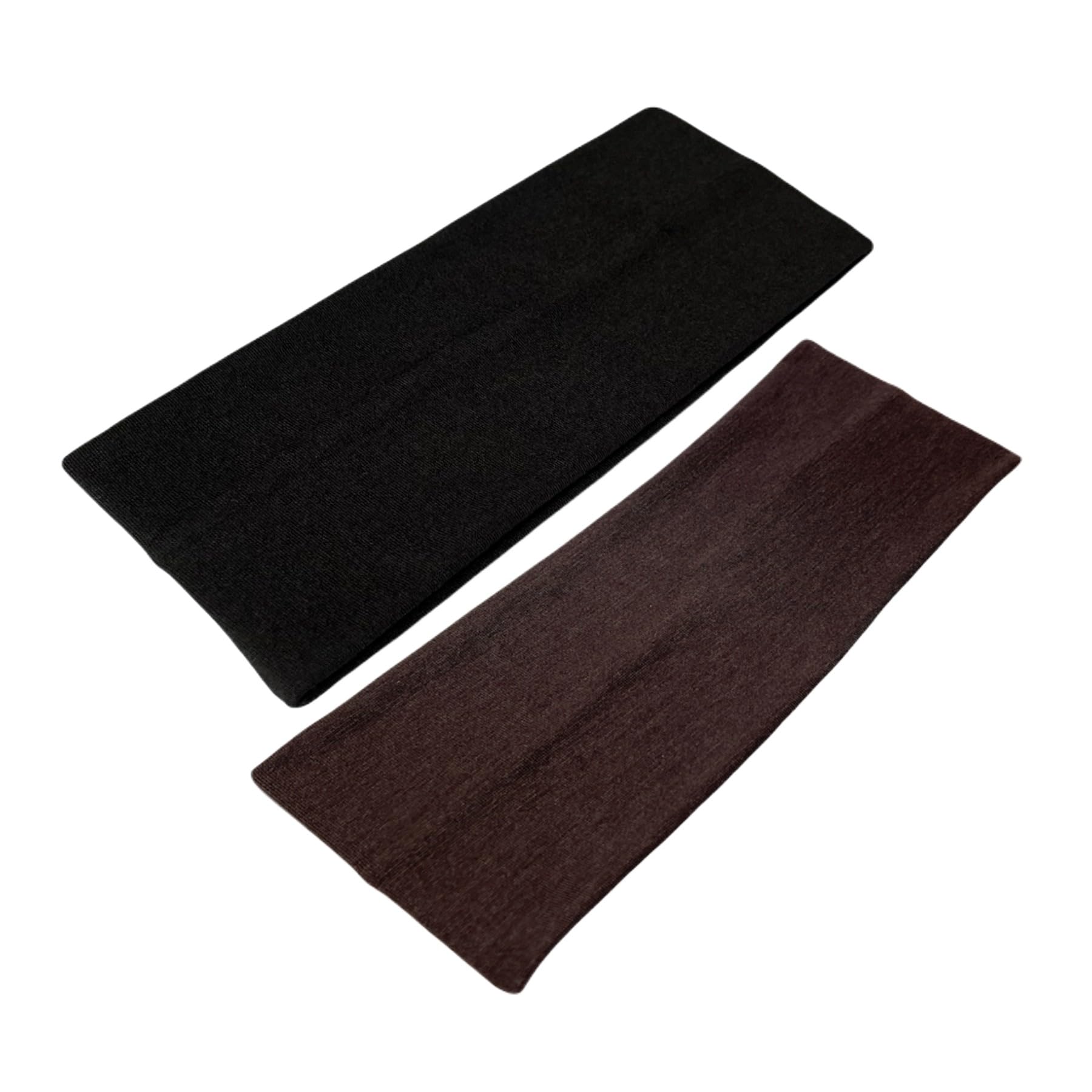 WESTEND CHOICE 9cm Wide Headbands 2 Pack Soft Head Band Plain Stretchy Unisex Kylie headband Bandeau Headbands for Women & Men Gym Yoga Hair Band (Mixed set 2)