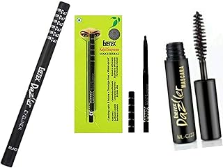 Eyetex dazller Black eyeliner pen, mascara and kajal supreme waterproof Price In India