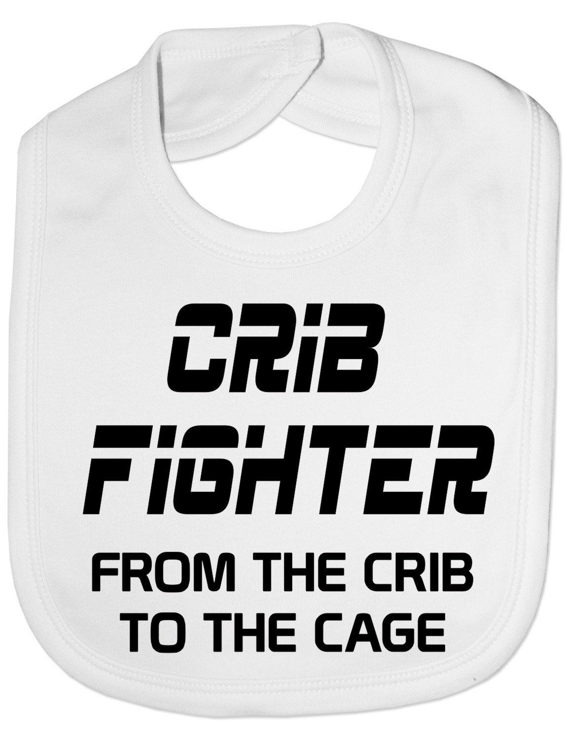 Print4u White Crib Fighter Ufc/Mma - Funny Baby/Toddler/Newborn Bib - Baby Gift