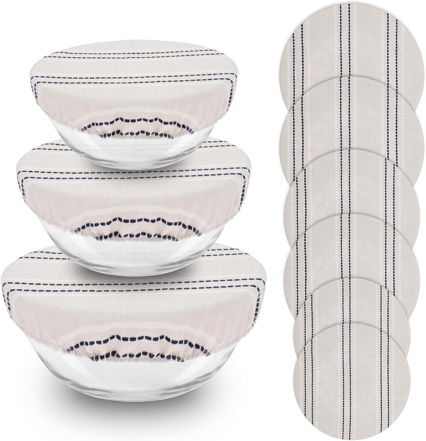 6 Pack Reusable Bowl Covers for Bread Proofing, 9/10/13 Inches Bread Proofing Cover, Food Cover for Sourdough Proofing Basket, Food Storage Baking Supplies for Home Bakers