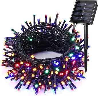 Solar Christmas Lights Outdoor, 33ft 100 LED Solar Fairy String Lights