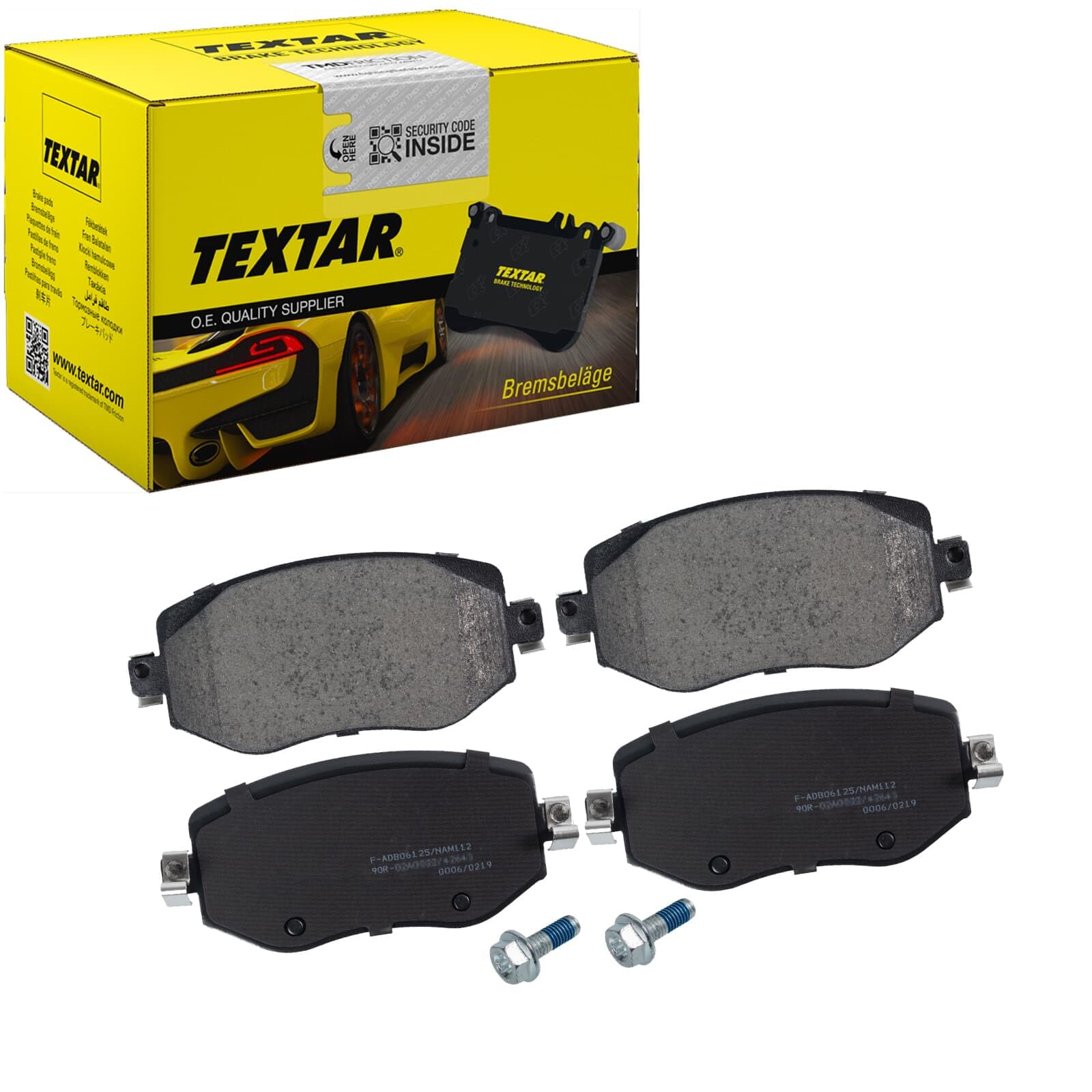 TEXTAR Juego de pastillas de freno Delantero no preparado para indicador de desgaste 2261001 Juego de pastillas de freno Compatible con RENAULT Megane 4 Grandtour K9A/M/N Megane 4 Hatchback B9A/M/N