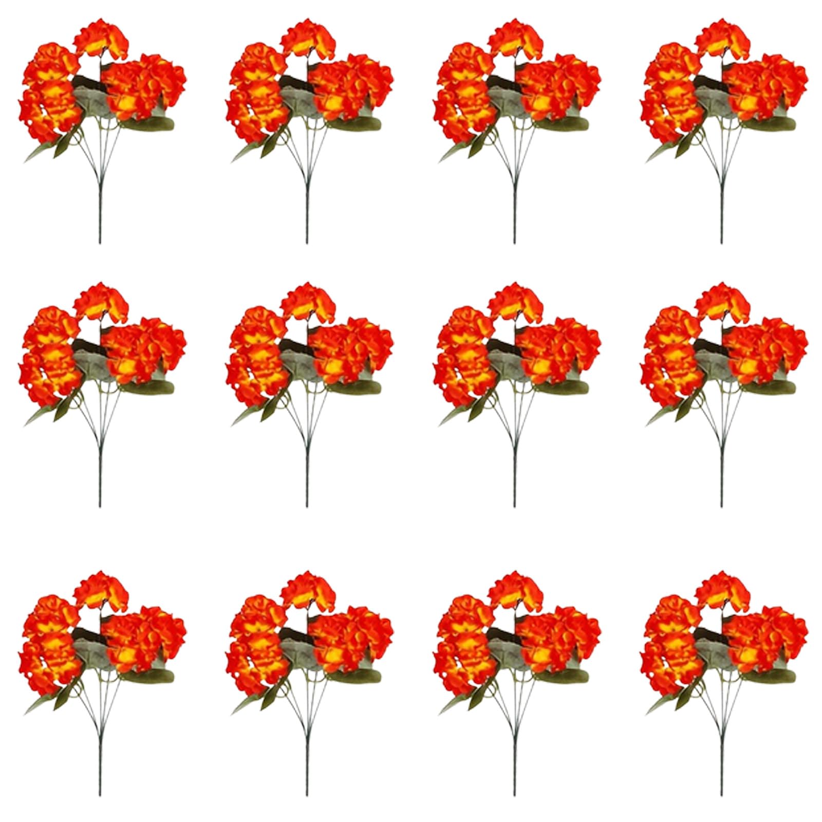 Kangnice 12PCS Geraniums Cluster Artificial Plant Decoration for Centerpieces and Photography Backgrounds Realistic Fraudulent Flower for Table