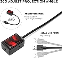 Vista 3 de SOCAL-LED LIGHTING Luz de noche USB para coche, proyector de estrellas azul y morado, luces LED decorativas románticas para techo y techo