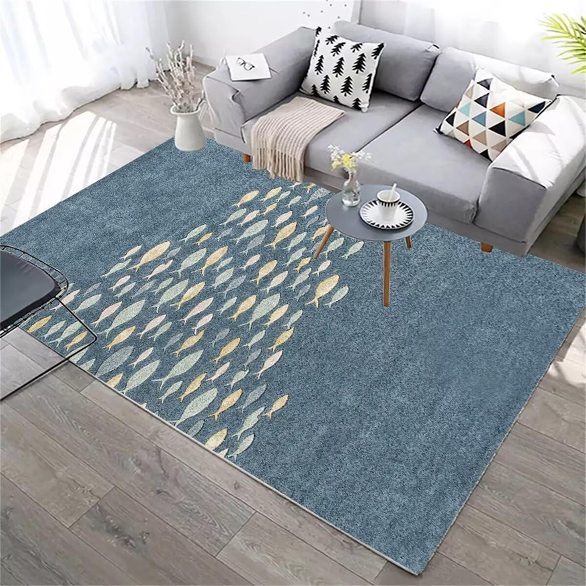 Tapis ado fille bleu 140x200 cm pour transformer une chambre de jeune fille