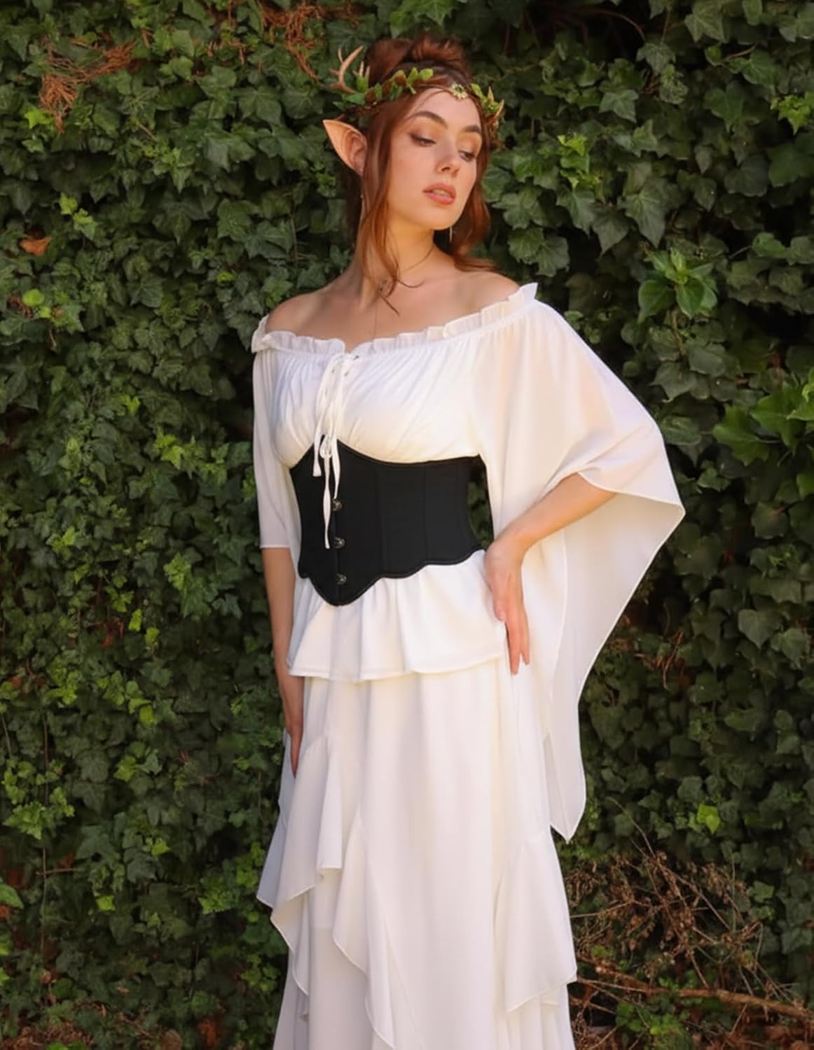 Scarlet Darkness Corset Belt for Women Vintage Renaissance Floral Underbust Corsets - Image 3