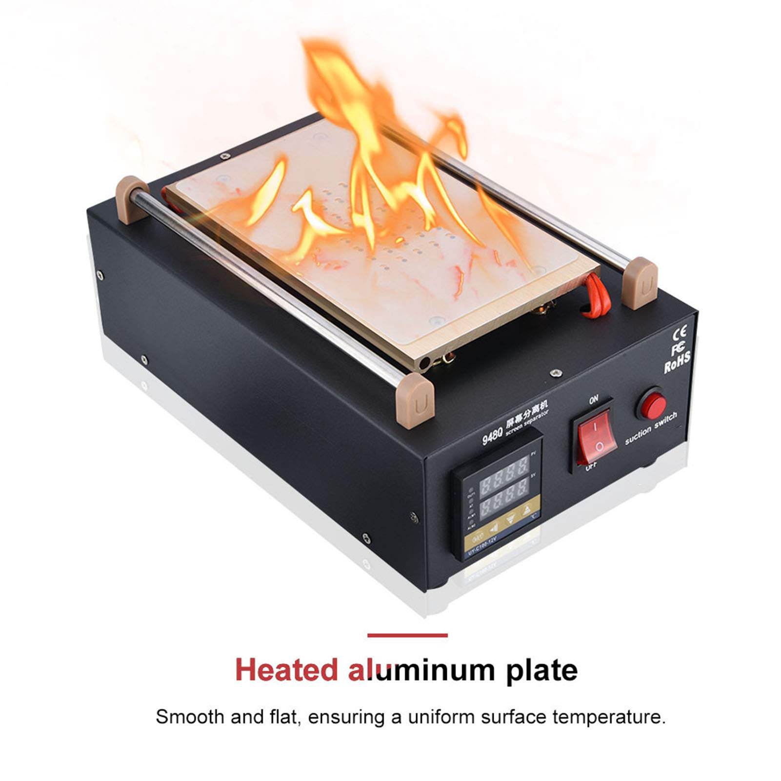 Ejoyous LCD Bildschirmtrennzeichen, 2-in-1 Vakuum Separator Maschine mit Heizplatte, 260 x 160mm PCB Preheater Vorwärmen Ofen, 400W