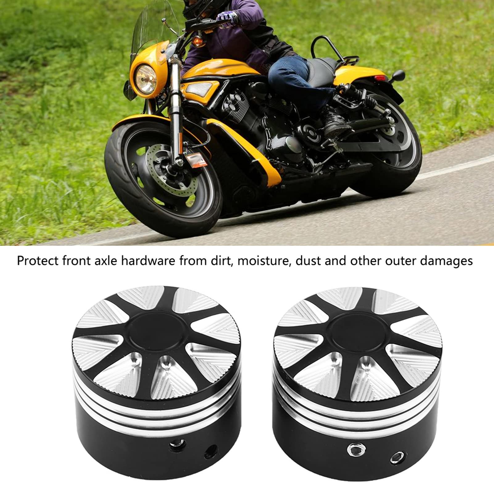 Couvercle D'écrou D'essieu Avant - VVIKIZY - Aluminium CNC - Argent