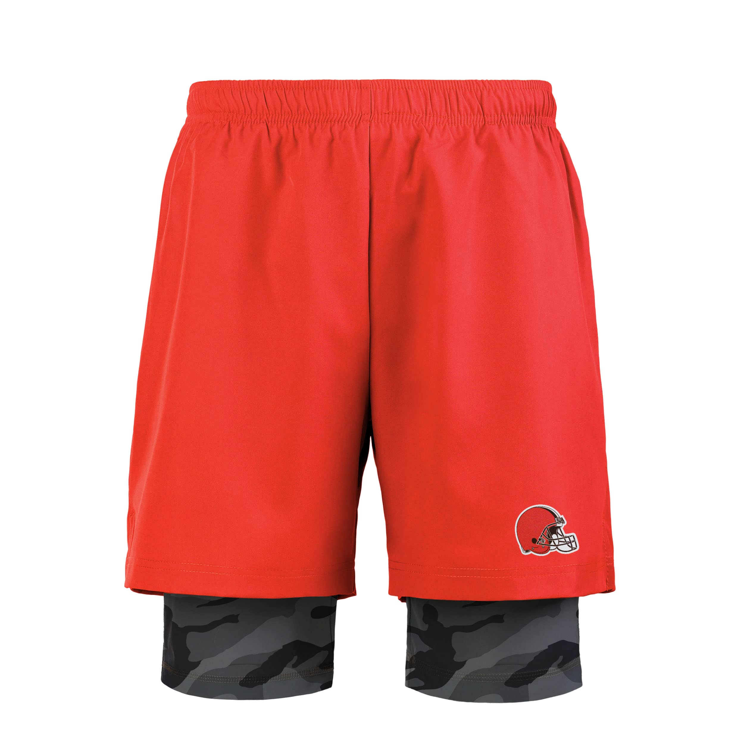 FOCO NFL Mens NFL Team Logo 2 in 1 Athletic Gym Workout Performance Shorts with Lining