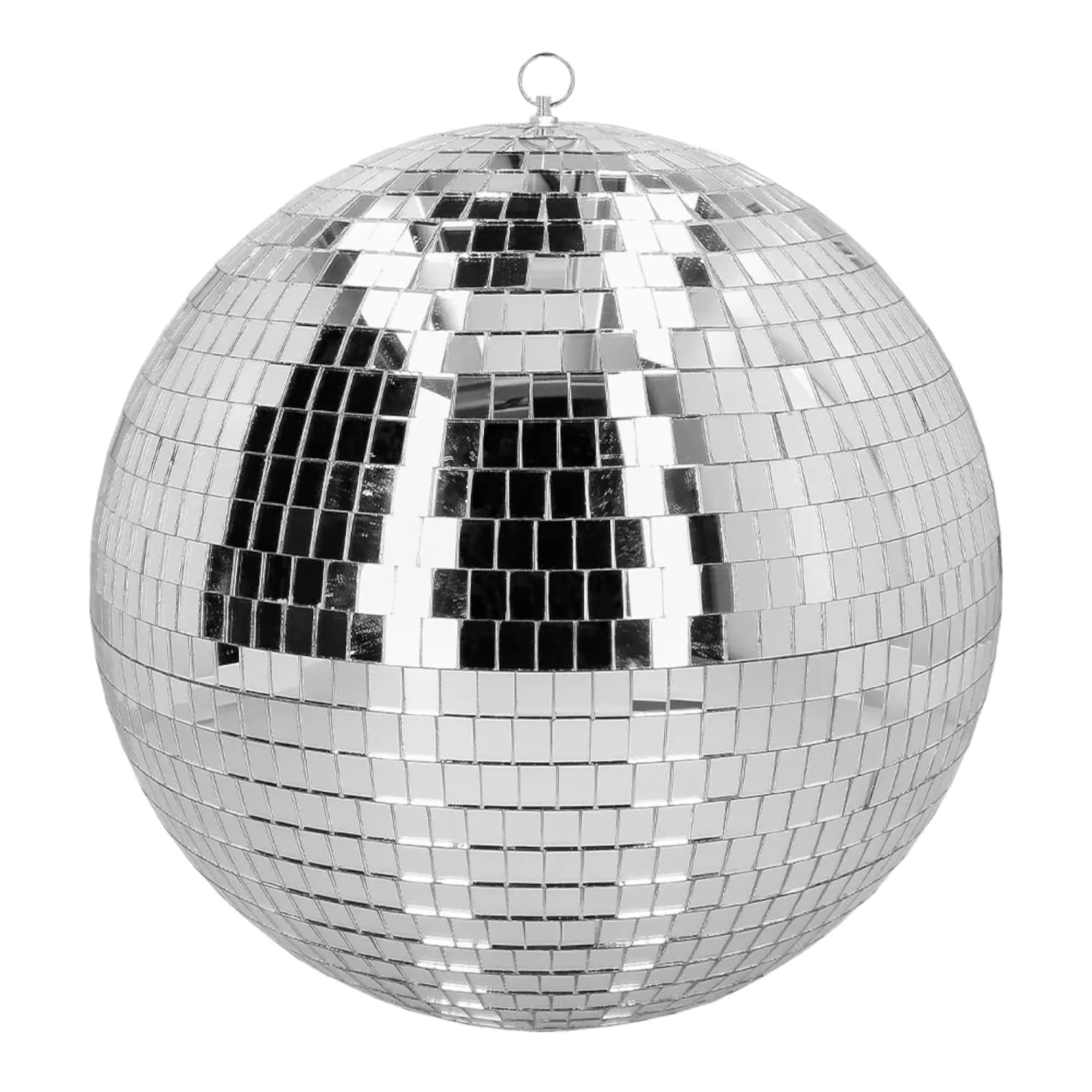 Discokugel XXL, mit Aufhänger, Silber (50 cm)