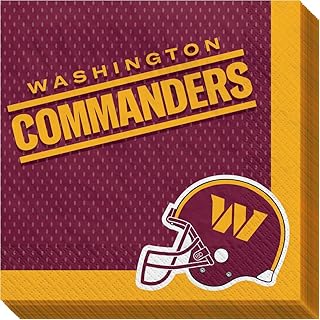 Washington Commanders Paper Party Napkins - 6 .5" x 6.5" | Maroon | Pack of 16