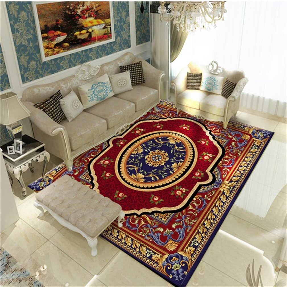 Tapis chambre garcon rouge 120x200cm pour isolation phonique et confort au sol