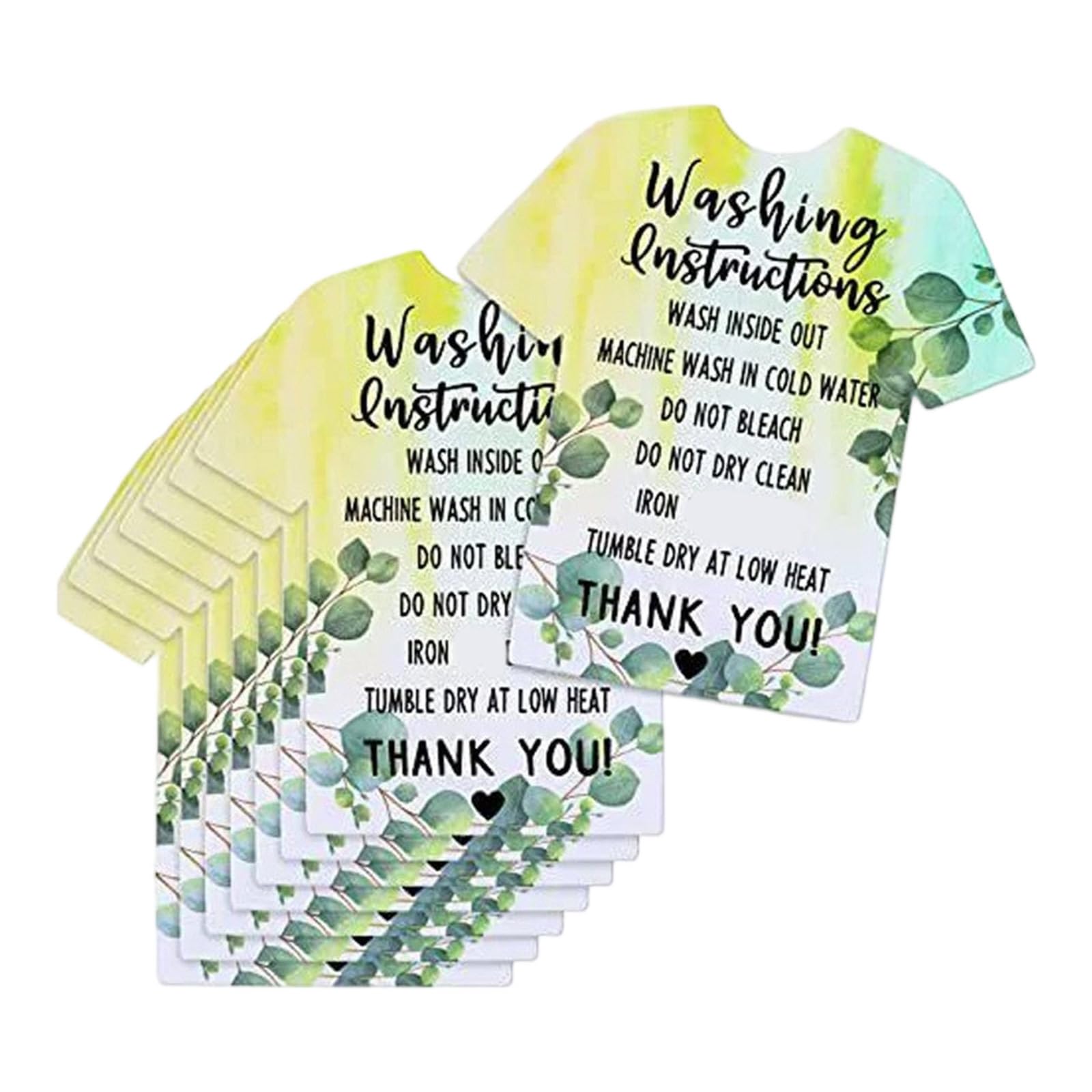 Tsophreniq 200Pcs Laundry Instruction Cards Recyclable Paper Clothing Washing Care Labels 3.5x3.5Inch for Garment Maintenance Washable Clothing Labels