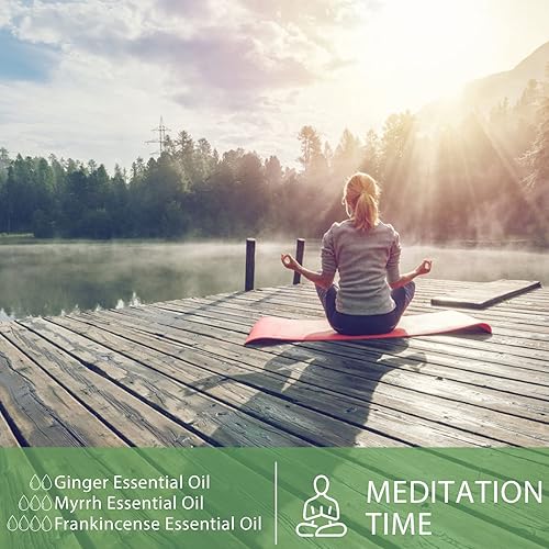 Vista 213 de PHATOIL Aceite esencial de sándalo de 3.3 fl oz, aceites esenciales puros de aromaterapia para difusor, humidificador, relajación, aceites