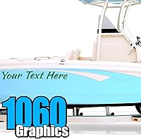 Vista 24 de Calcomanías de letras y números de barco personalizados (dos calcomanías) de vinilo marino