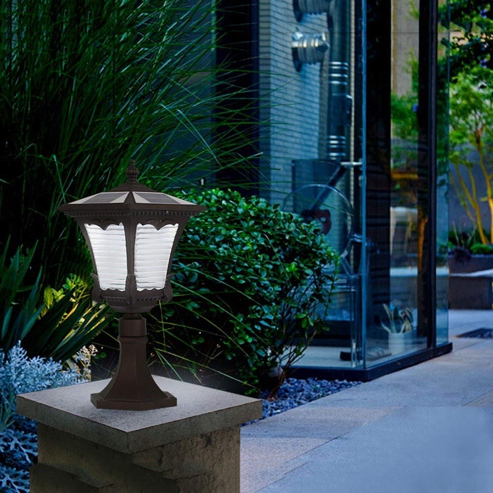 Zewnętrzna lampa słupowa Lampy zewnętrzne, Kolumna solarna Reflektor trawnikowy Lampa ogrodowa Lampa ogrodowa Lampa podłogowa Lampa uliczna na słupku Lampa LED na werandę,S