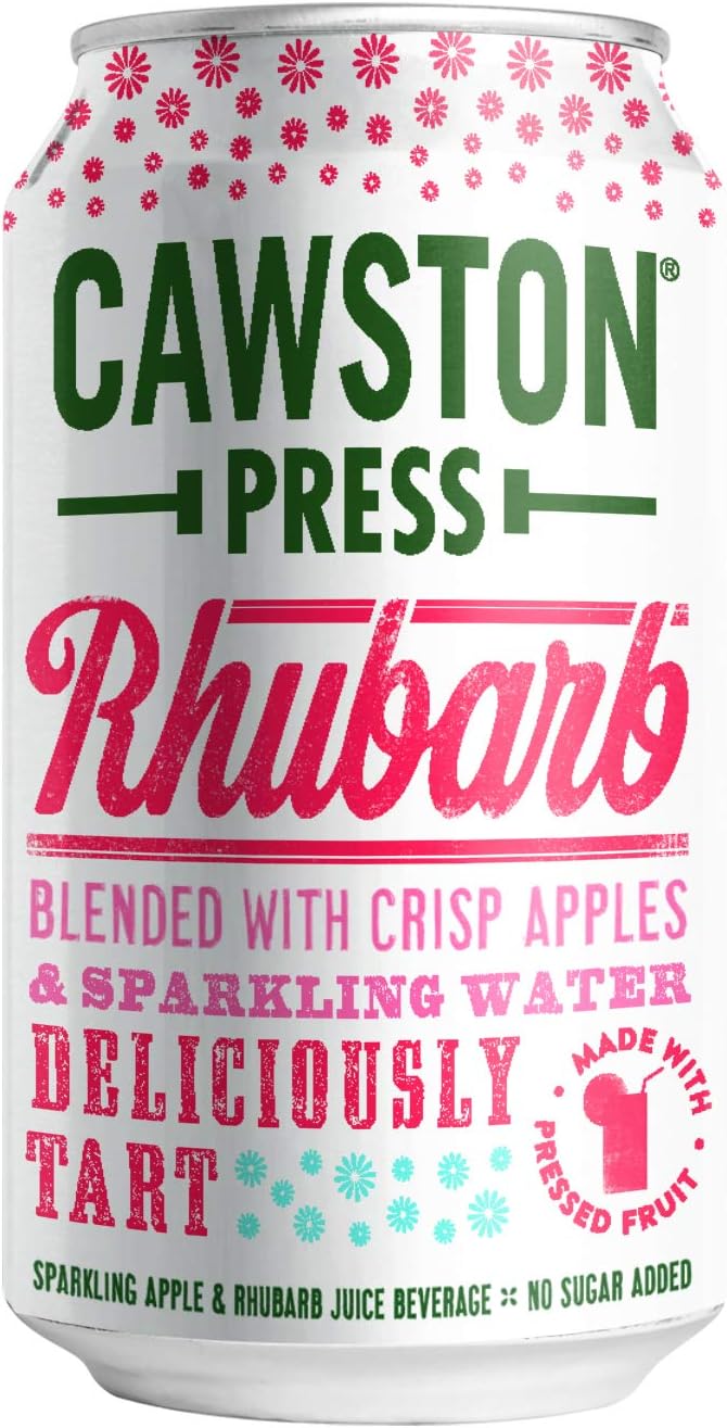 Sparkling Rhubarb & Apple Juice, 11.15 Ounce Cans (Pack of 24)