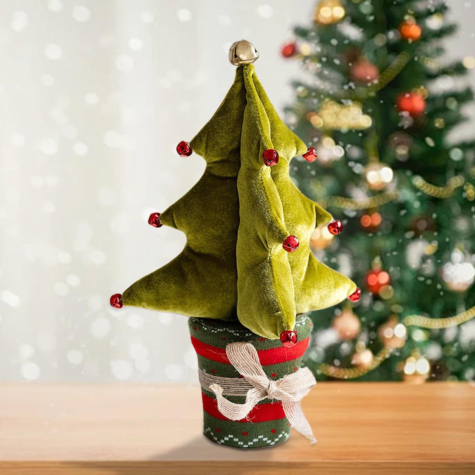Decoración de de Navidad de Mesa, Adorno de Peluche, de Navidad de Mesa para Celebraciones de Cumpleaños, Estante de Boda, Chimenea, Verde