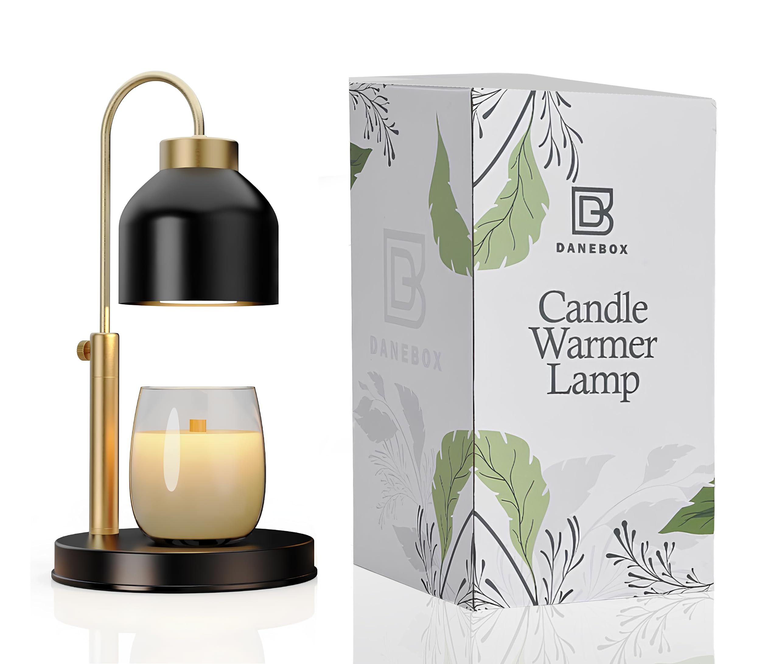 Elevate Your Home Decor Our Candle Warmer Lamp - Adjustable for All Size Scented Candles, Compatible with Various Holders. Enjoy Soot-Free, Metal Top Down Wax Melting in Stylish (Black Metal)