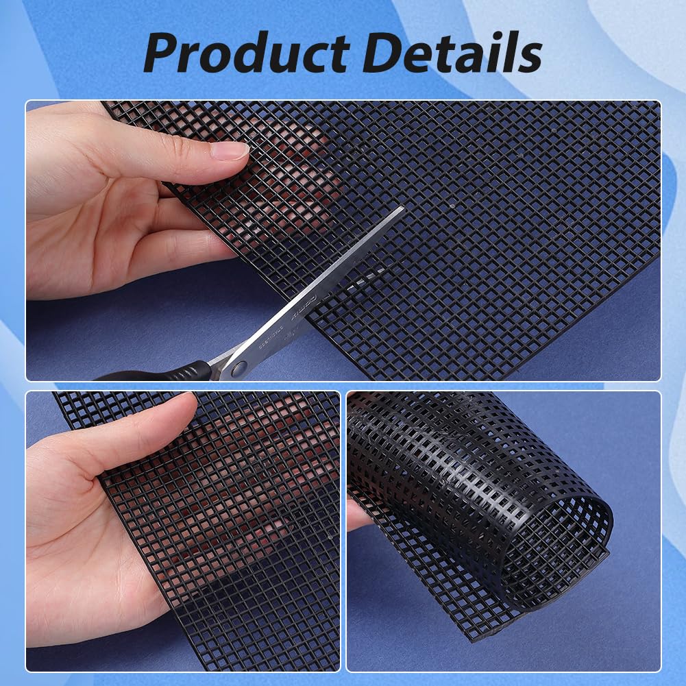 20 Pack 7-Count Plastic Mesh Canvas Sheets – 13.2x10.2 Inch Perforated Sheets For Cross Stitch, Embroidery & DIY Crafts