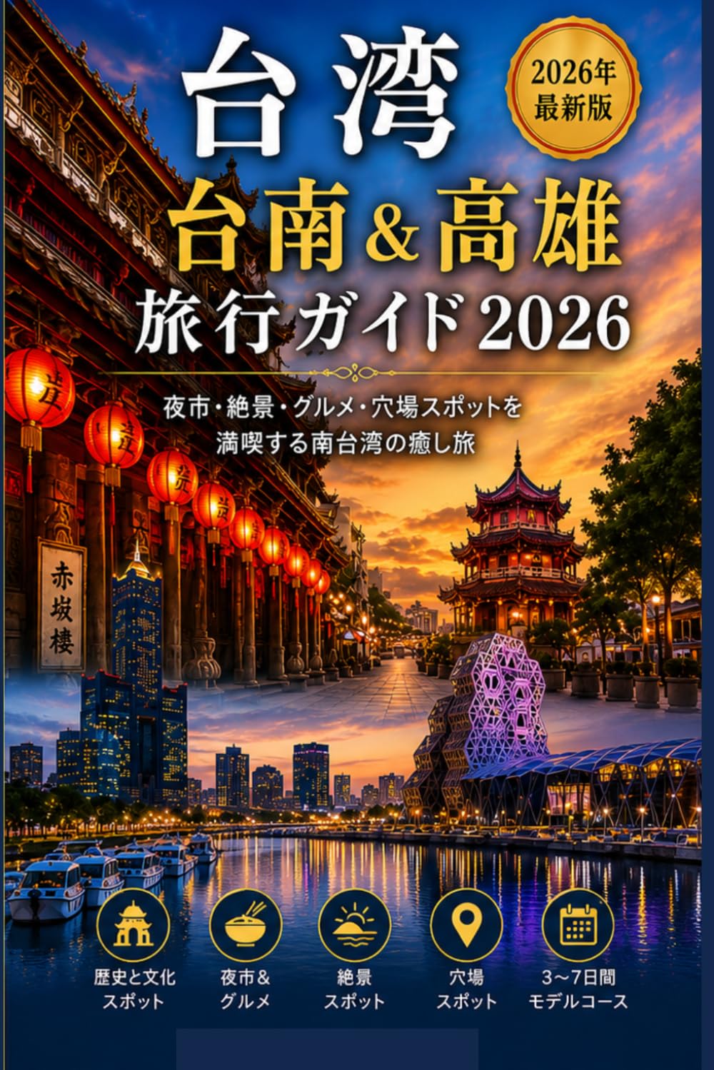 台湾 台南＆高雄旅行ガイド2026: 夜市・絶景・グルメ・穴場スポットを満喫する南台湾の癒し旅