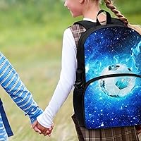 Vista 119 de American Flag Fire Galaxy Pattern Kids Backpack for Boys Girls Elementary Students Bookbag Middle School Bag Lightweight Children Travel Bag