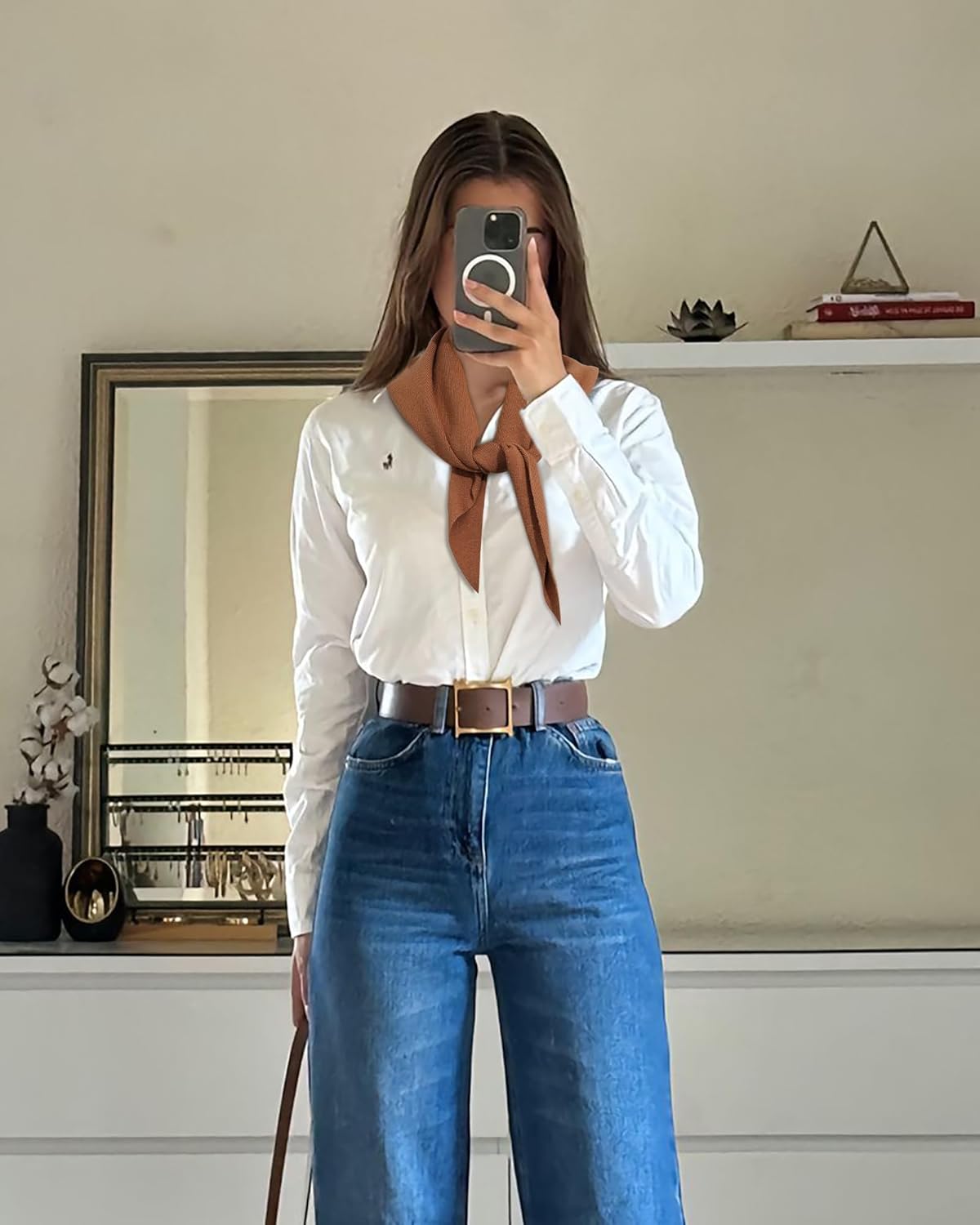 Knit Triangle Scarf for Women Y2k Head Scarf Warm Crochet Hair Bandana Winter Triangle Shawl - Image 7