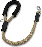 Dog Leash, Braided Rope Traction – Walking Training Lead for Small Dogs ((1/3") x 6FT, Black)