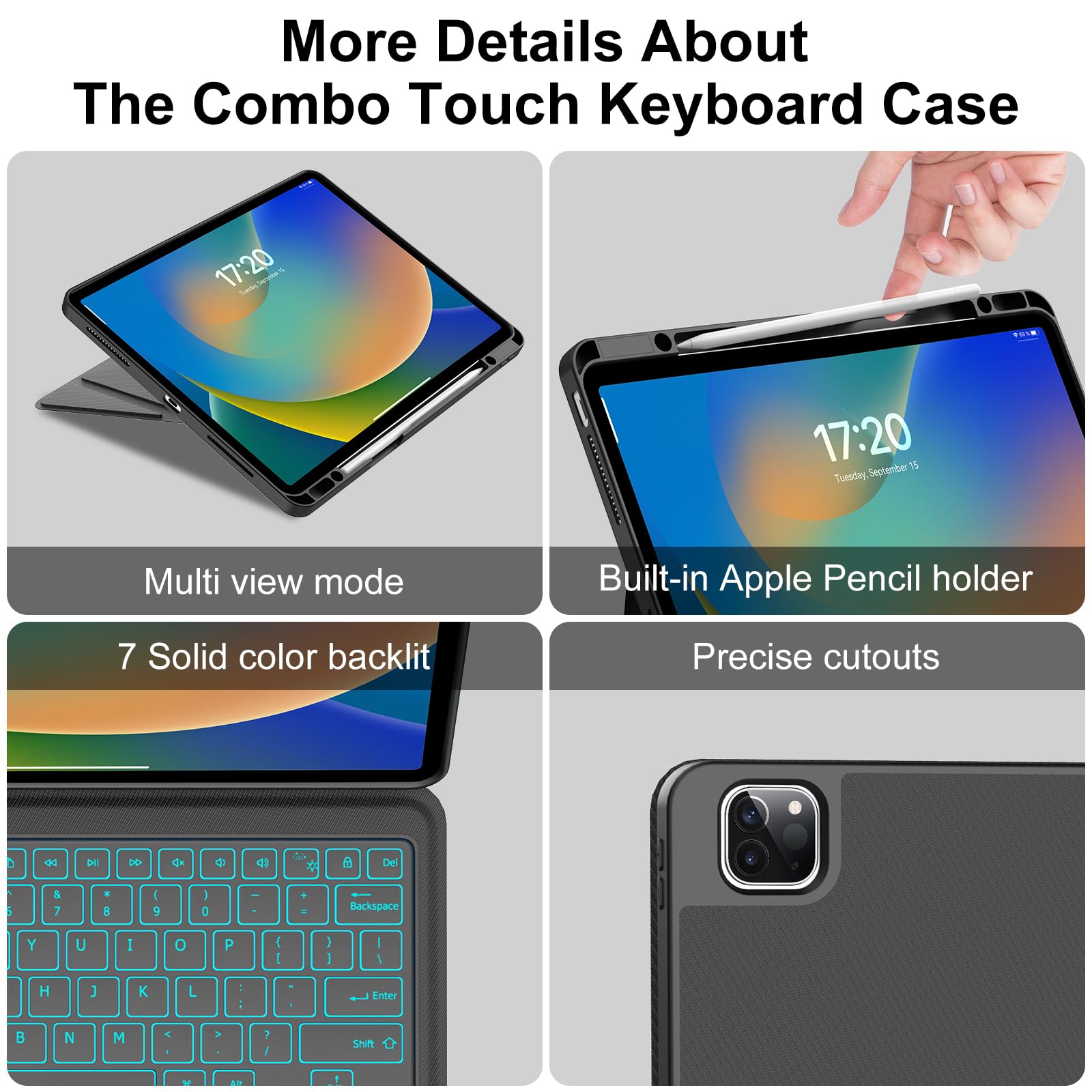 Amazon.com: SENGBIRCH Touch Keyboard Case for iPad Pro 12.9-inch