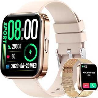 LIGE Smart Watch for Women with Call Receive/Dial, 1.69" HD Full Touch Screen Bluetooth Smartwatch for Android iOS Phones with Heart Rate Blood Pressure Sleep Monitor, IP67 Waterproof Fitness Watch