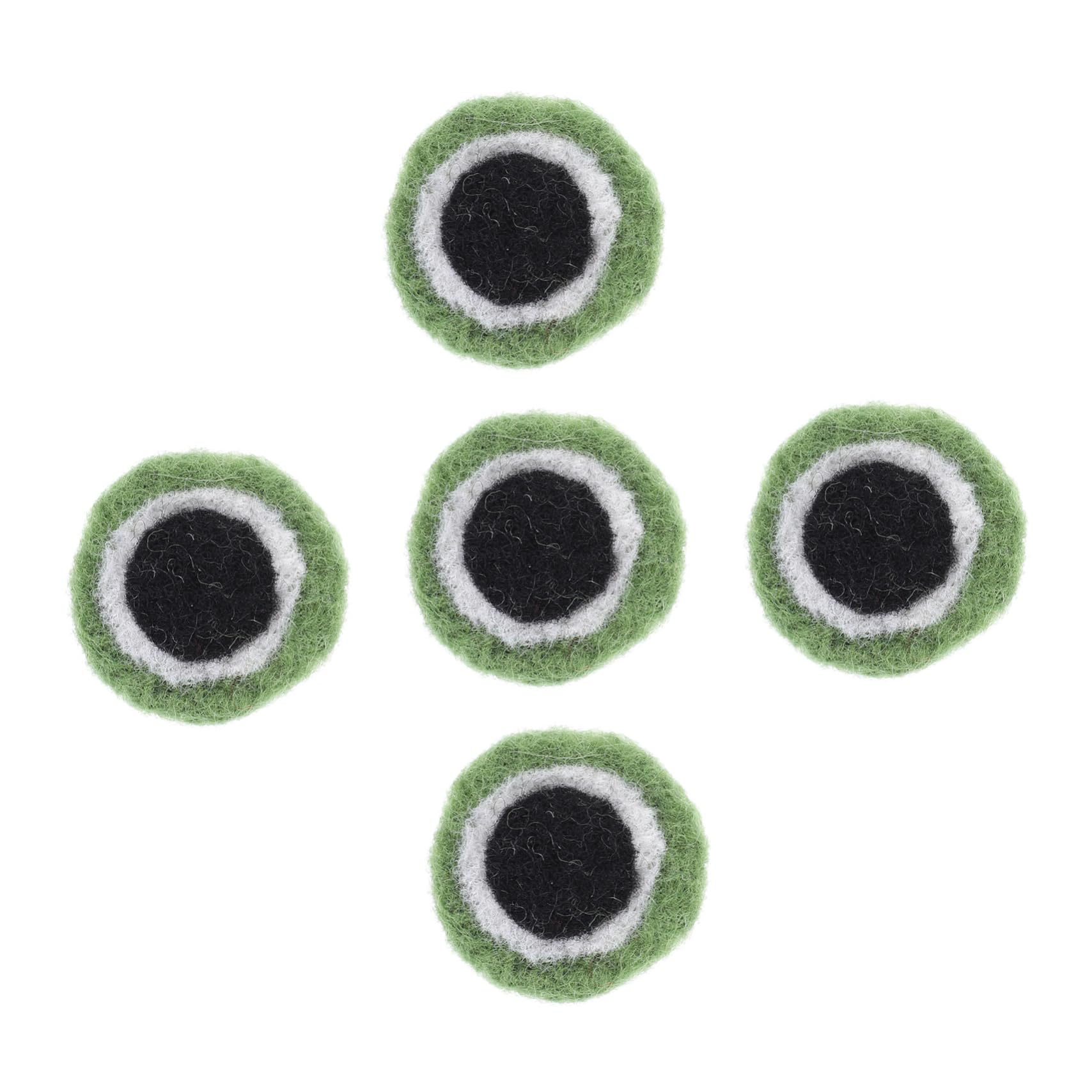 STAHAD 5pcs Felt Fun Felting Crafts Wool Felt Accessories DIY Needle Felting Material Frogs Eyes Felting Material Felt Crafts Tools DIY Wool Felt Kit Felt Frogs Eyes Felt DIY Pendant