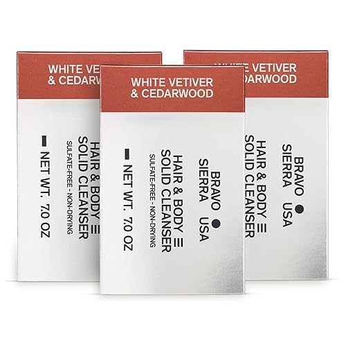 Vista 33 de Bravo Sierra Barra corporal y cabello todo en uno para hombres de cítricos y madera de cedro, paquete de 3 – Coco, manteca de karité y harina