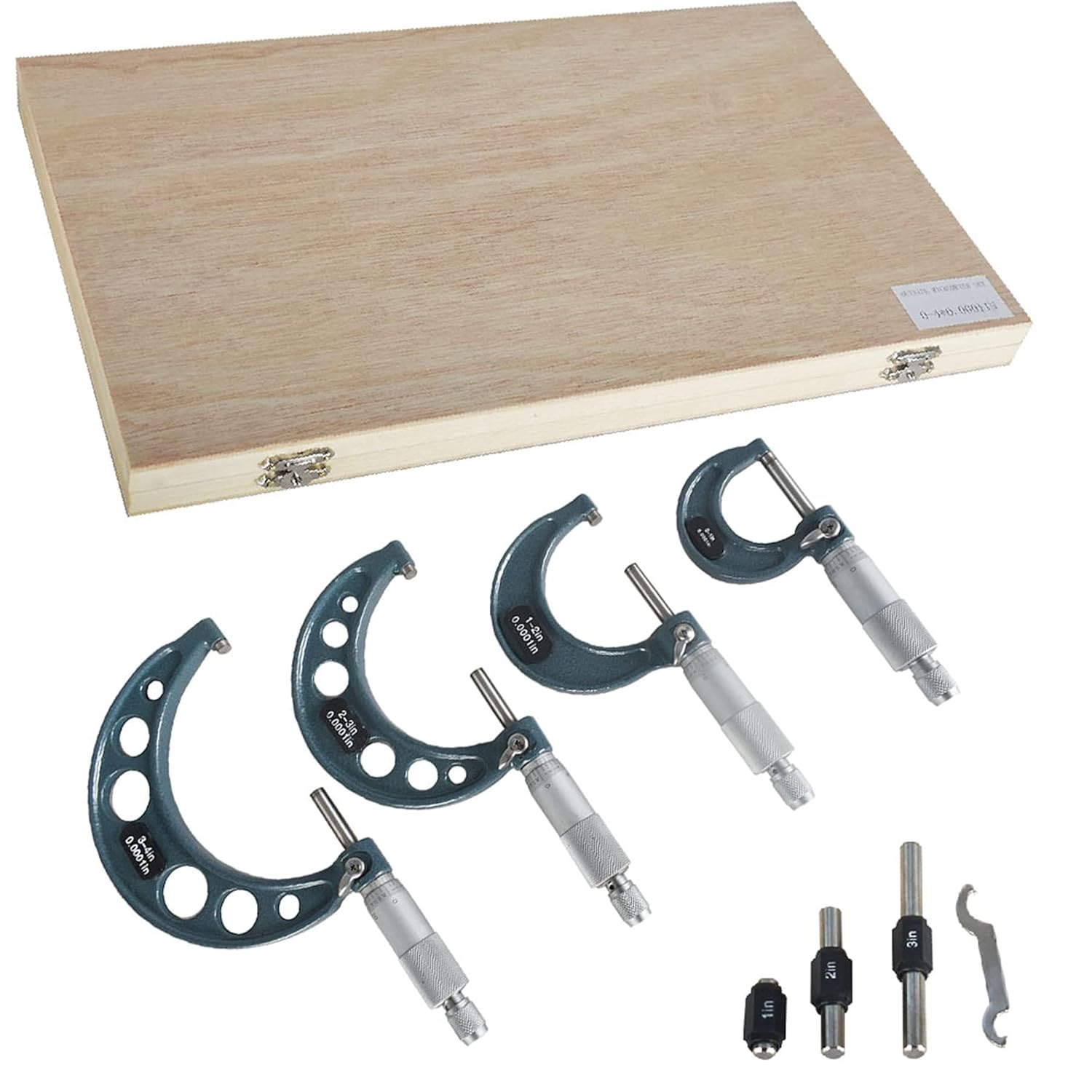 marddpair 6 Pcs 0-6 Outside Micrometer 0.0001 Carbide Standards Micrometers