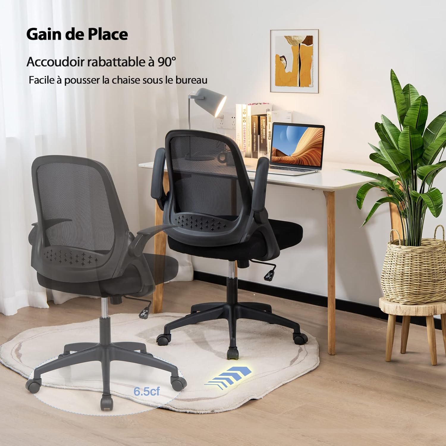 Giantex COSTWAY Chaise De Bureau Pivotante Bascule, Fauteuil Ergonomique à Ro... 11 Giantex COSTWAY Chaise De Bureau Pivotante Bascule, Fauteuil Ergonomique à Ro... -Magasin Joss & Main 71iapLn22FL. AC SL1500