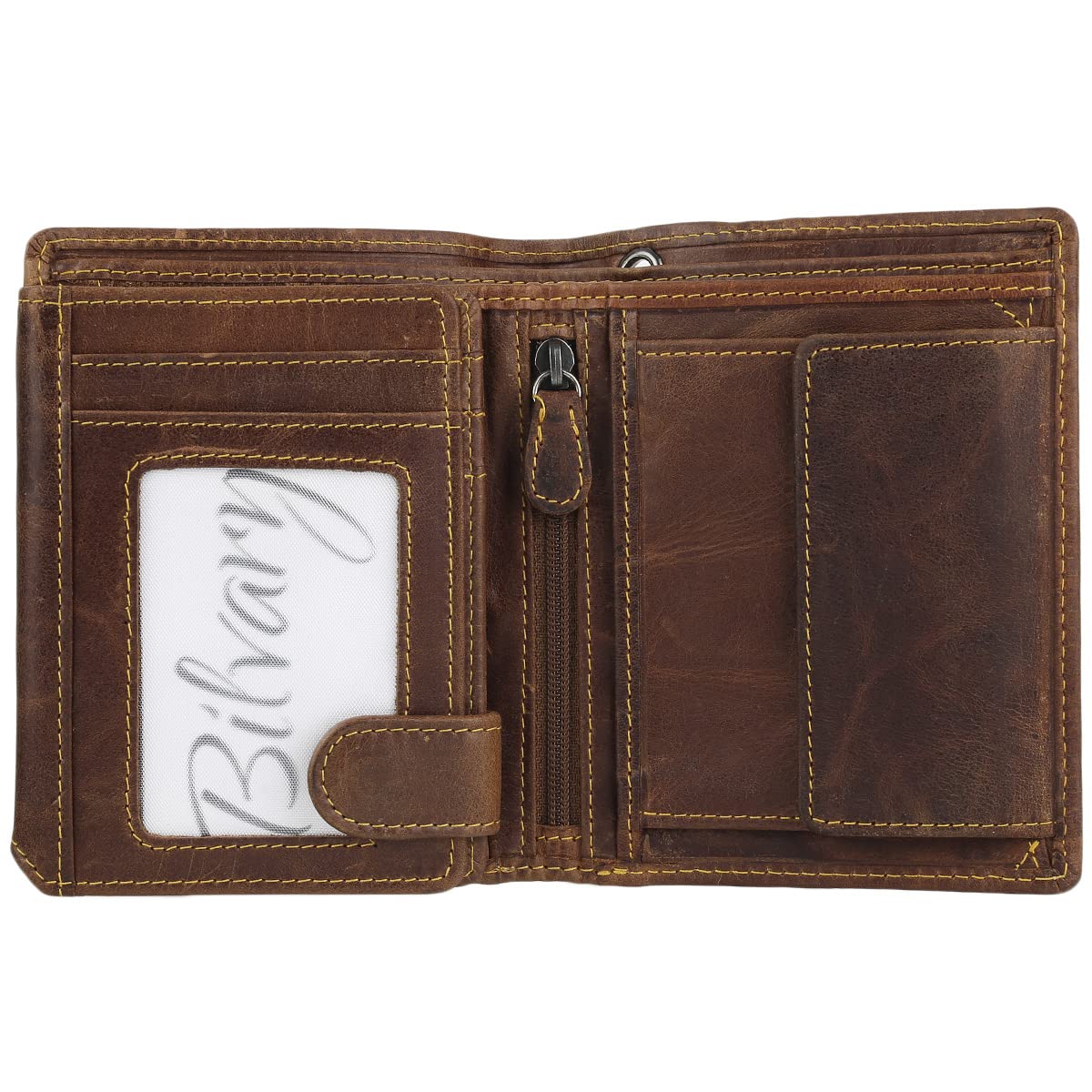 Greenburry Portafoglio Vintage Cafe Racer RFID in pelle 9,5 cm