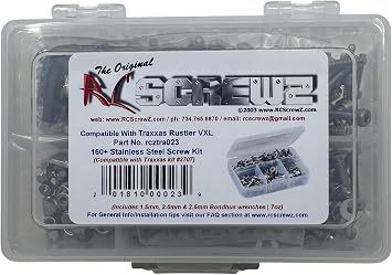 RCScrewZ Compatible Stainless Steel Screw Kit for the Traxxas Rustler VXL #3707
