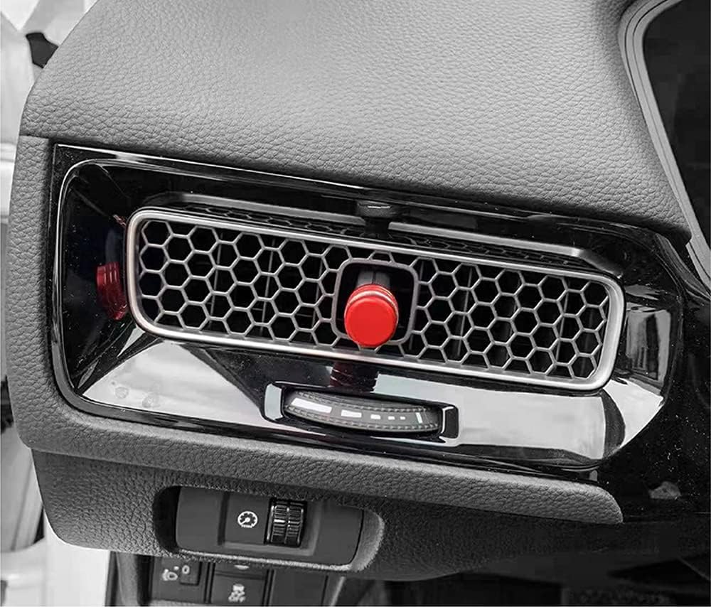 iJDMTOY 8pcs Sports Red Anodized Aluminum AC Climate Controls, Air Vent & Audio Volume Switch Covers Decorations Compatible with Honda 2022-up Civic, 2023-up Accord