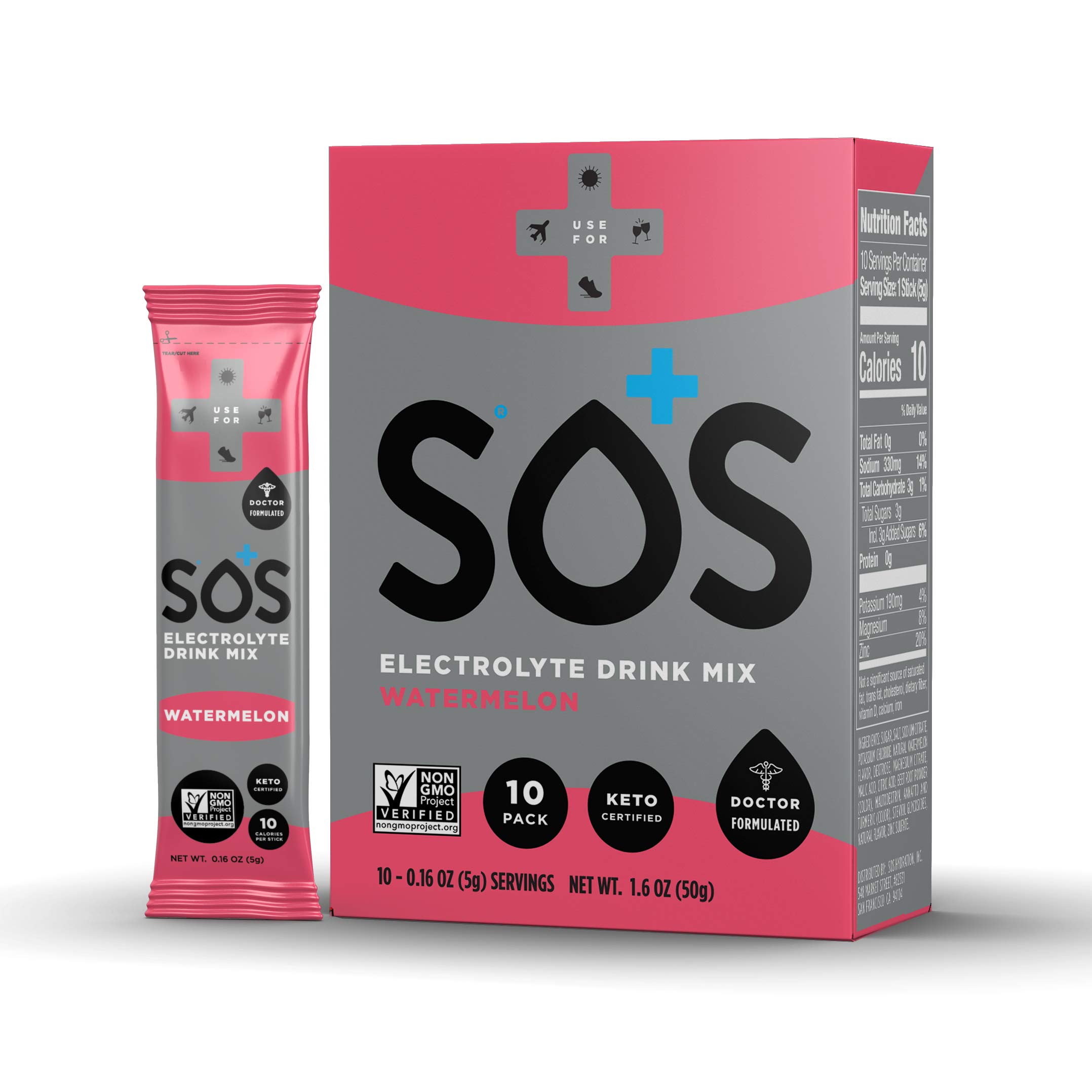 Buy SOS Hydration Electrolyte Powder Packets, LowSugar, Immunity