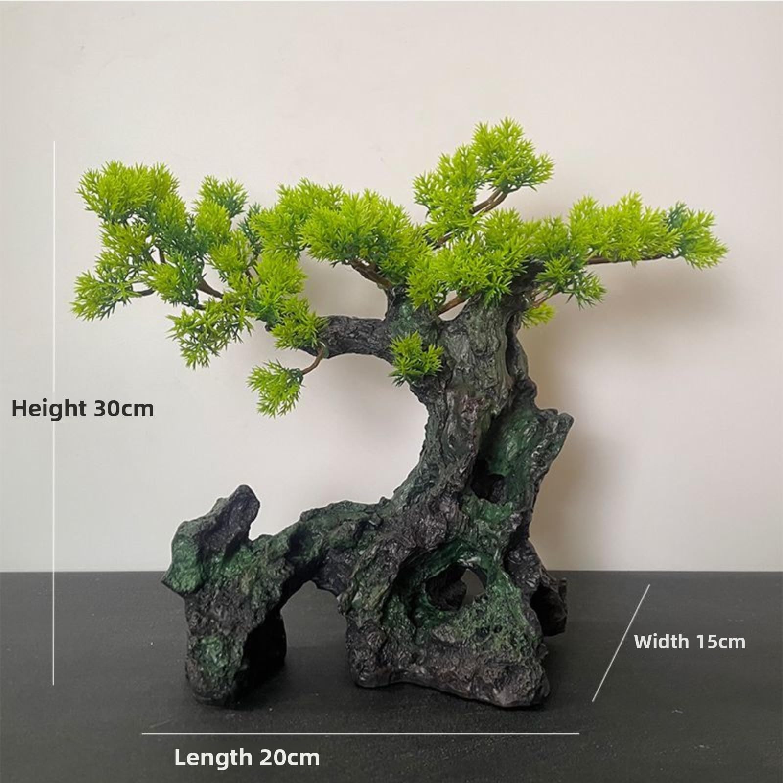 Decorazione per acquario in resina di pino, 30 cm