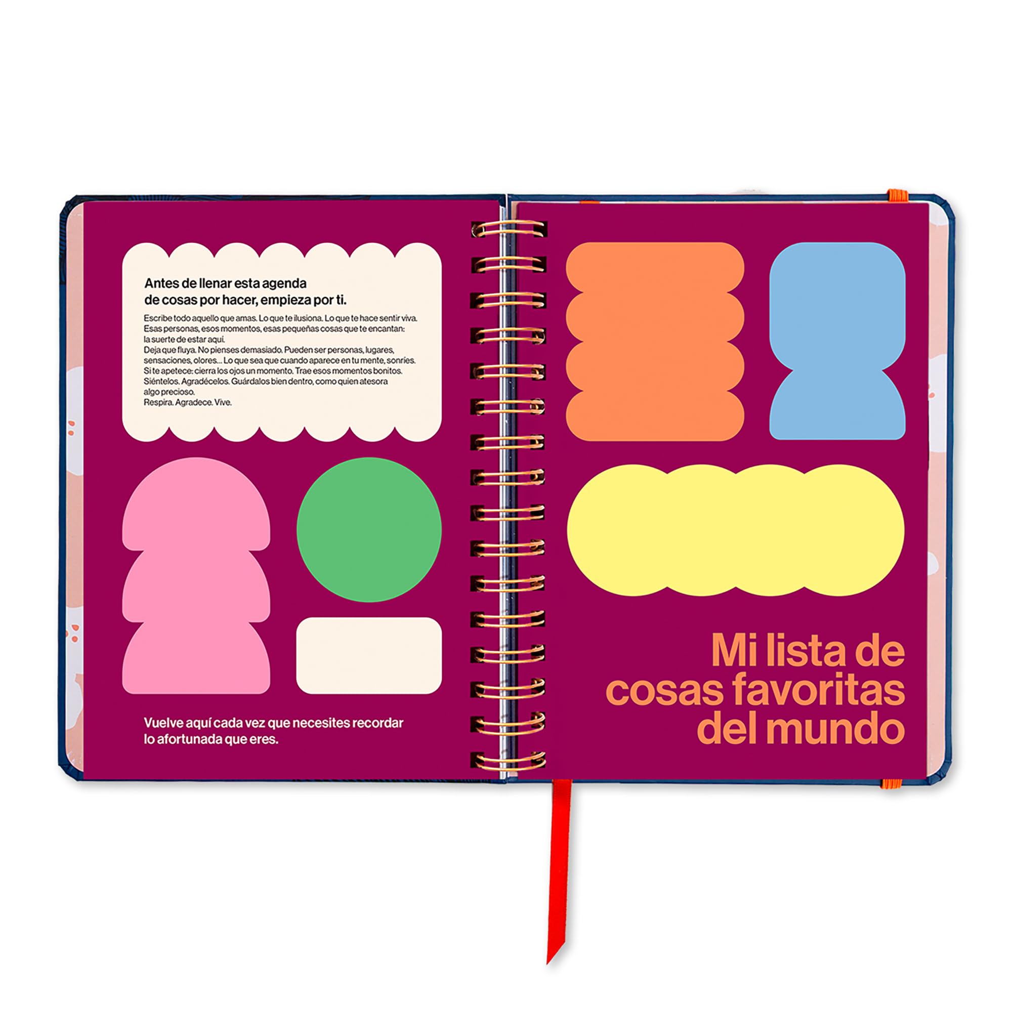 UO Agenda Escolar Kyoto Día Página: Empieza en septiembre de 2026 y Acaba en Agosto de 2027, Tapa Dura, con 134 Stickers, Goma elástica, Marcador de Regla y Cinta de Registro, Azul