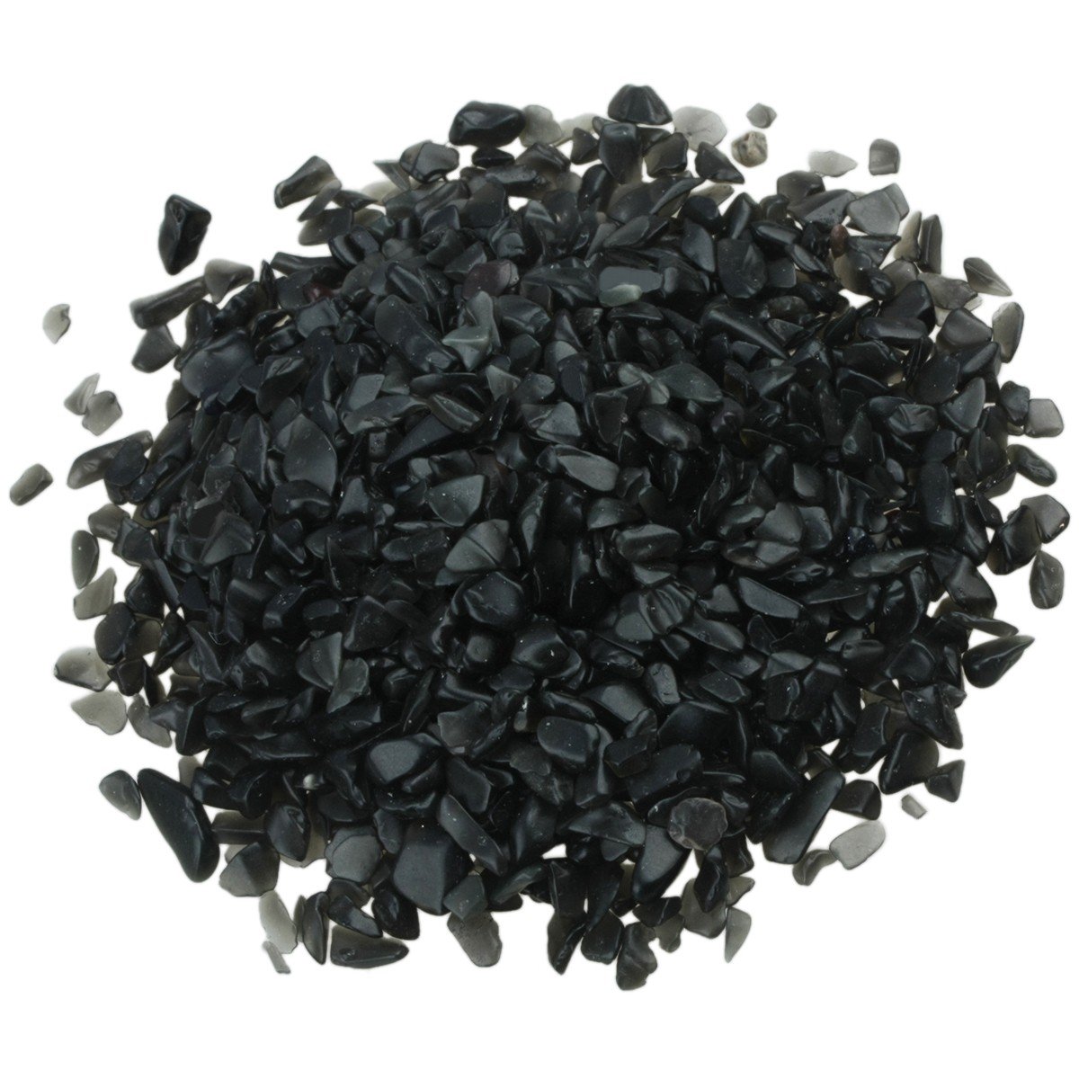 rockcloud 1 lb Black Obsidian Small Tumbled Chips Crushed Stone Healing Reiki Crystal Jewelry Making Home Decoration