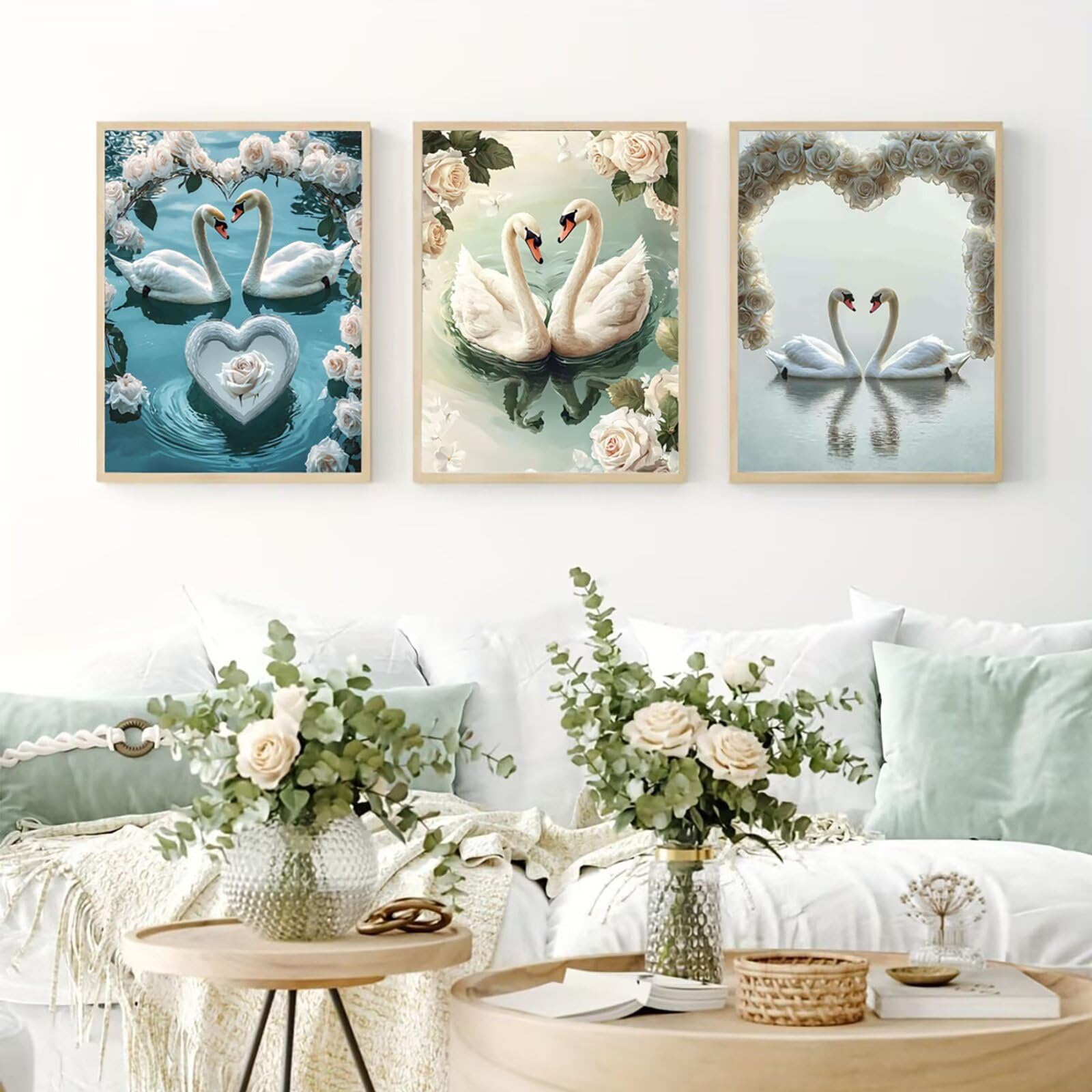 Cnyaunfi 3 Pezzi Animali Pittura Diamante Fai-Da-Te 5D Blu Diamond Painting Kit Completo per Hobby Creativi Adulti, Pittura Diamante Artigianale Per La Decorazione Della Parete Di Casa 60x80cm YF-3579